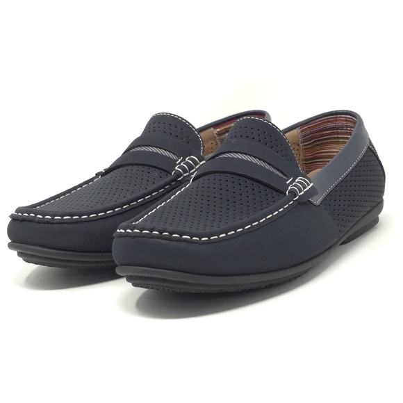 Stacy Adams Loafers Corby Red/Navy Saddle Slip-On - Picture 10 of 16